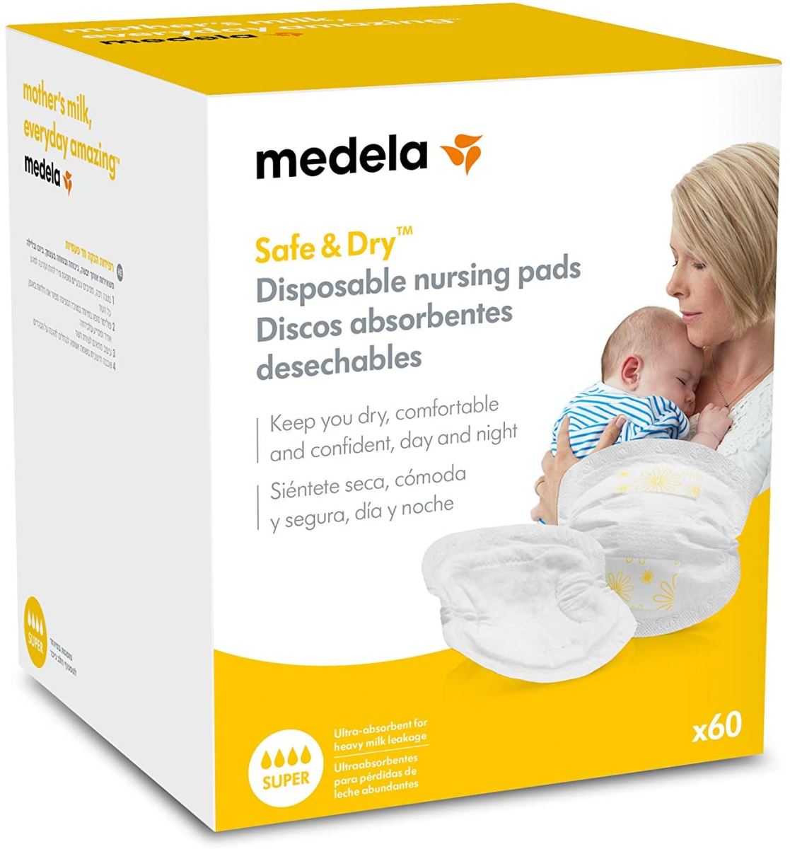 מארז של 60 רפידות הנקה חד-פעמיות דגם Disposable Nursing Pads