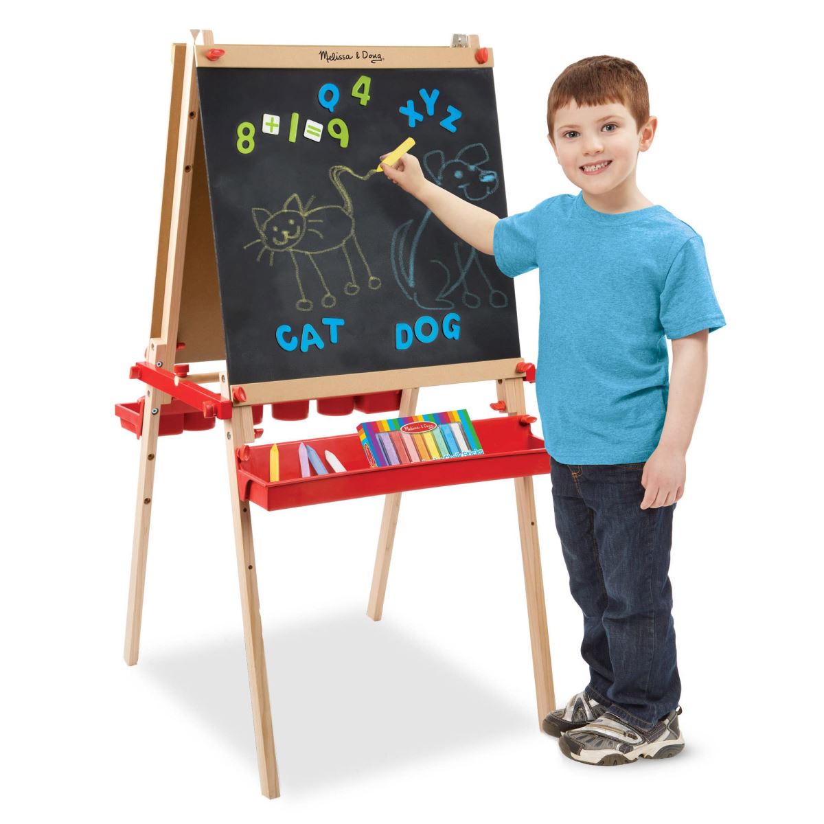 כן ציור עם לוח מגנטי ומגנטים דגם Deluxe Magnetic Standing Art Easel