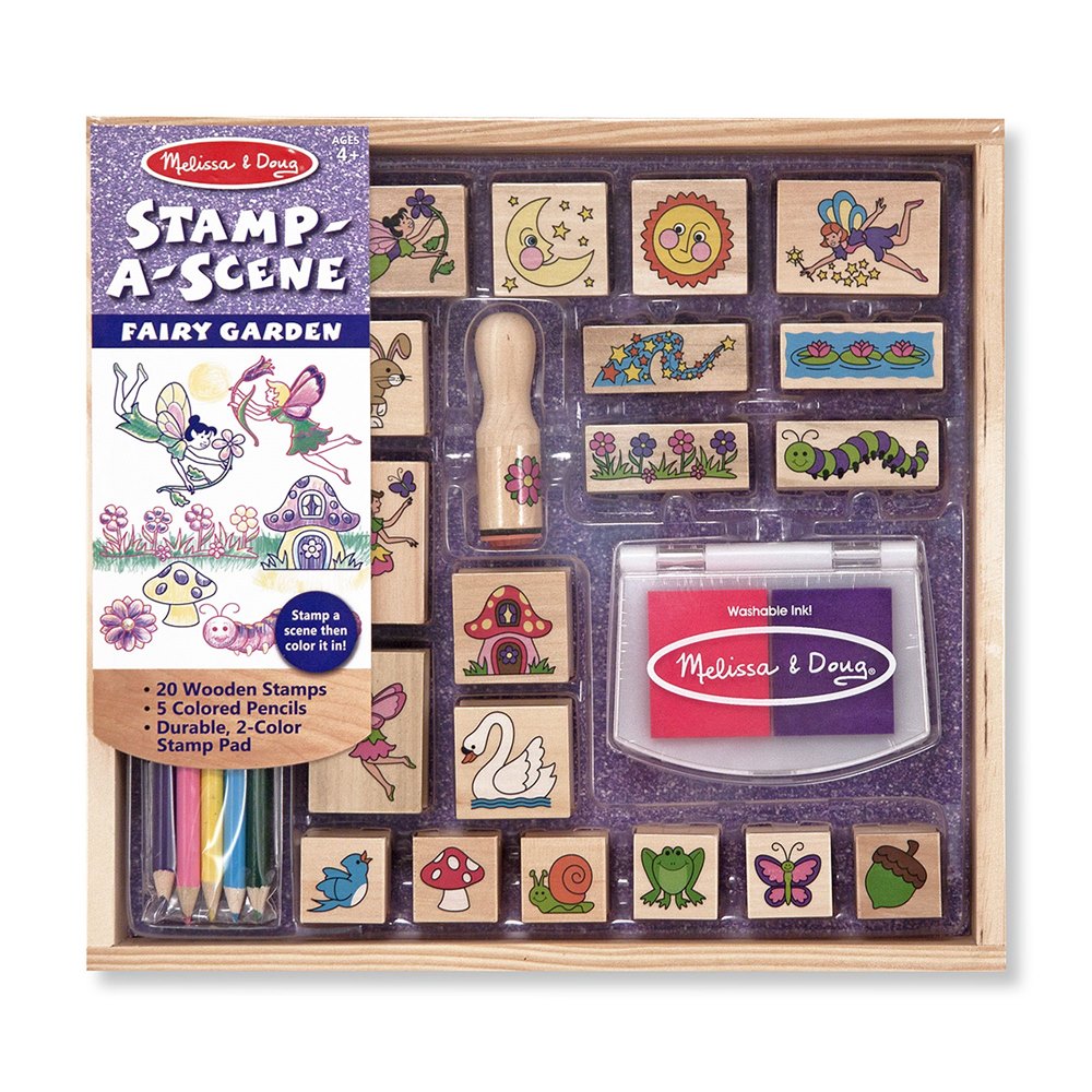 סט חותמות ענק גינת הפיות דגם Stamp A Scene Fairy Garden