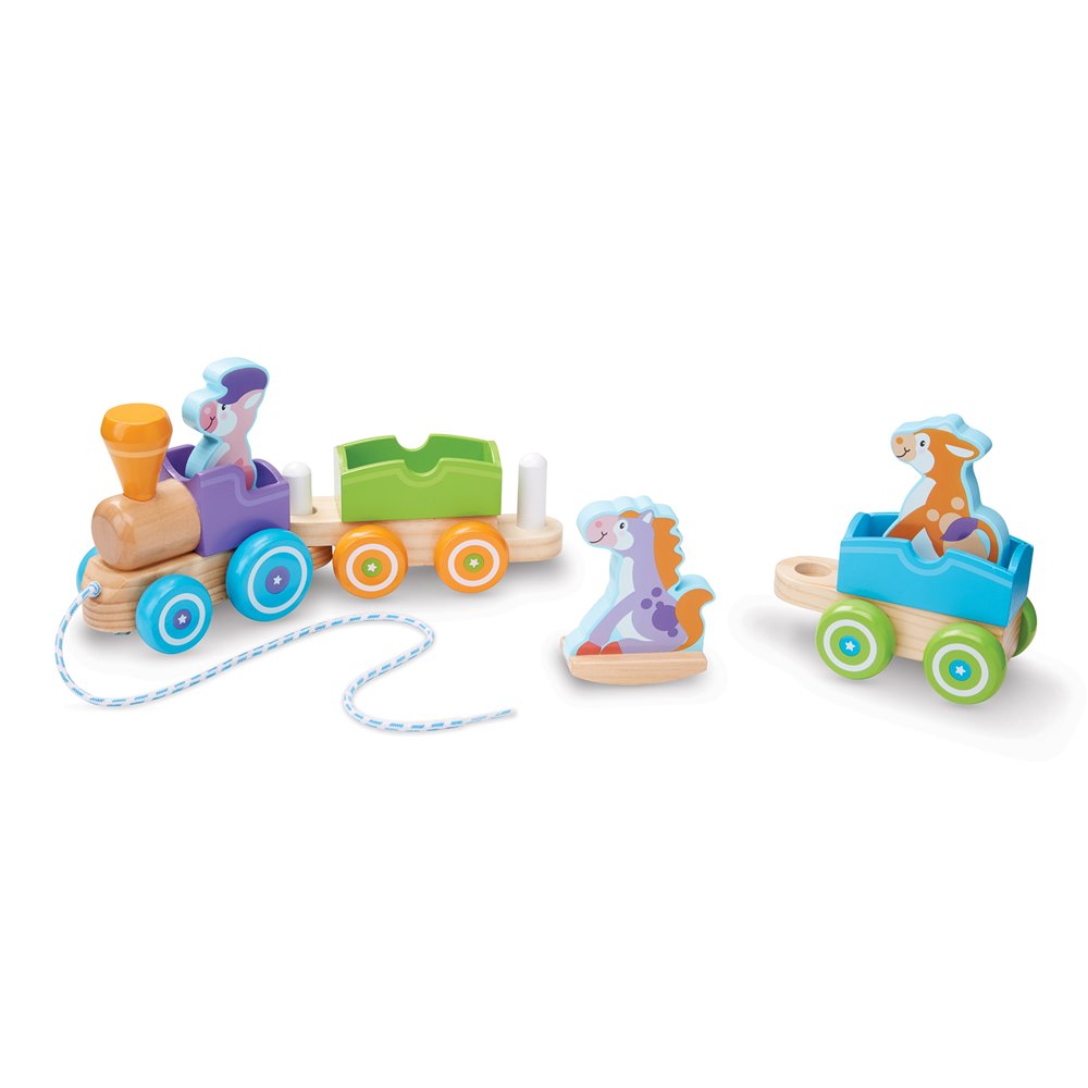 רכבת חיות לפעוטות דגם Rocking Farm Animals Pull Train