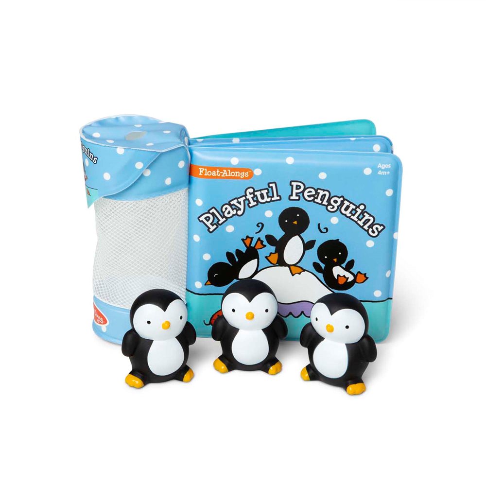 ספר אמבטיה עם צעצועי פינגווינים דגם Playful Penguins