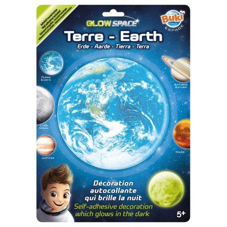 מדבקה זוהרת בחושך כדור הארץ דגם Earth