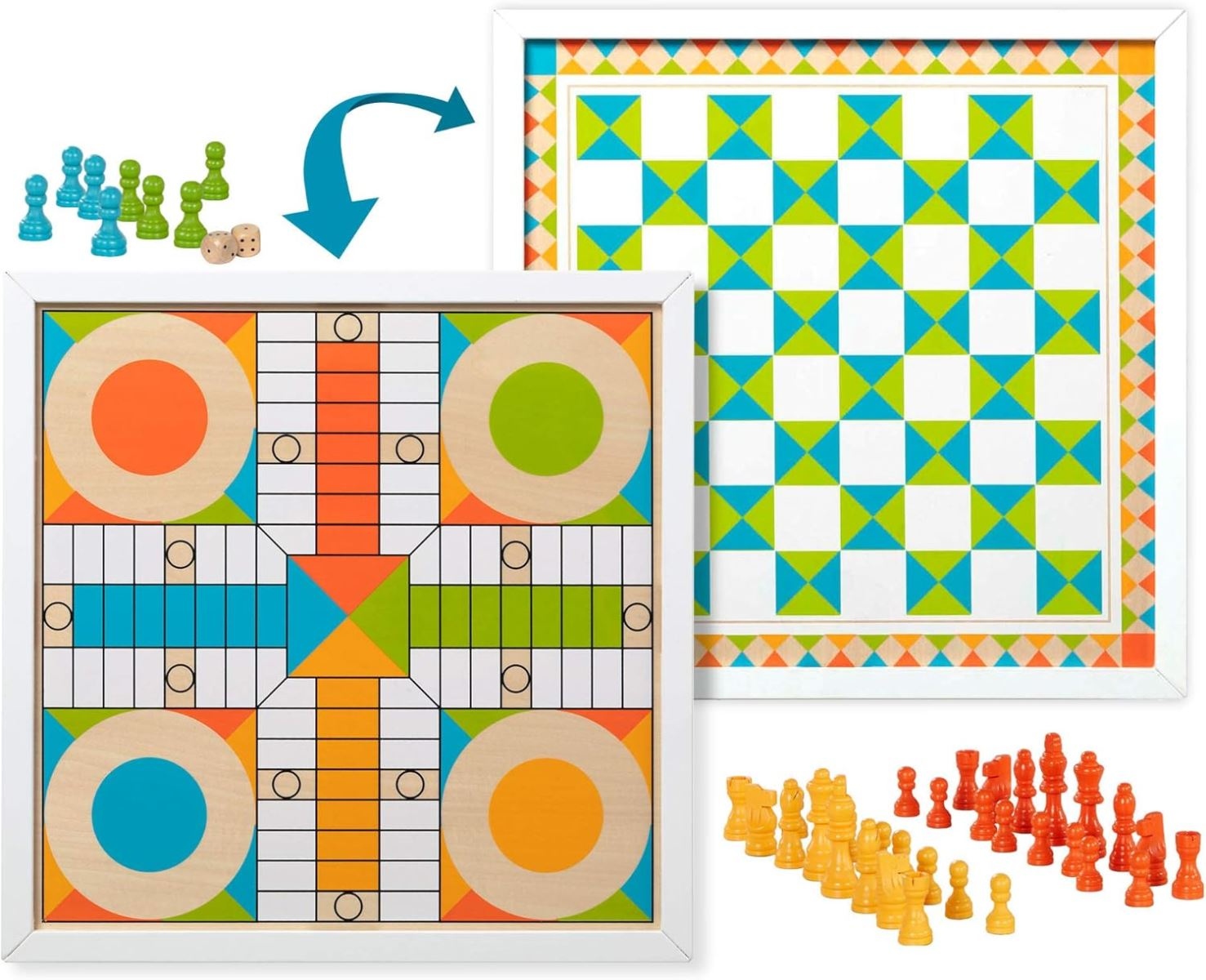לוח משחק 2ב1 דגם Chess&Pachisi