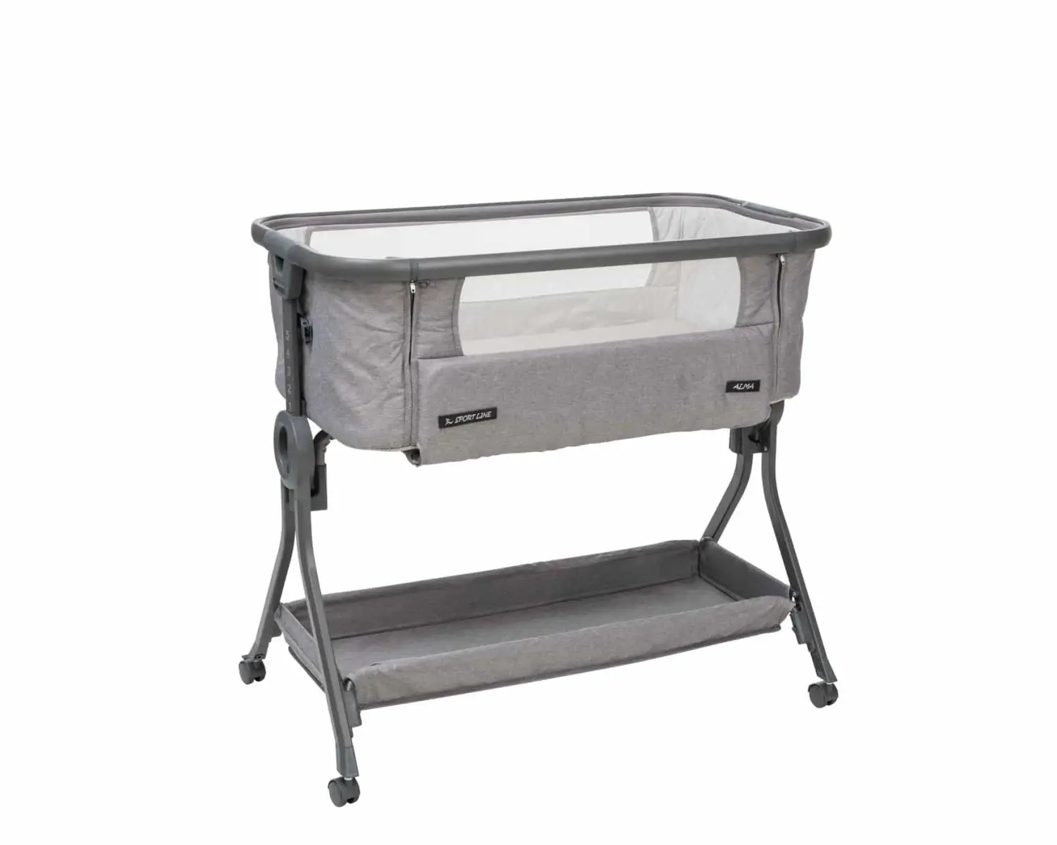 עריסה נצמדת למיטה במהדורה אפורה דגם Alma Grey