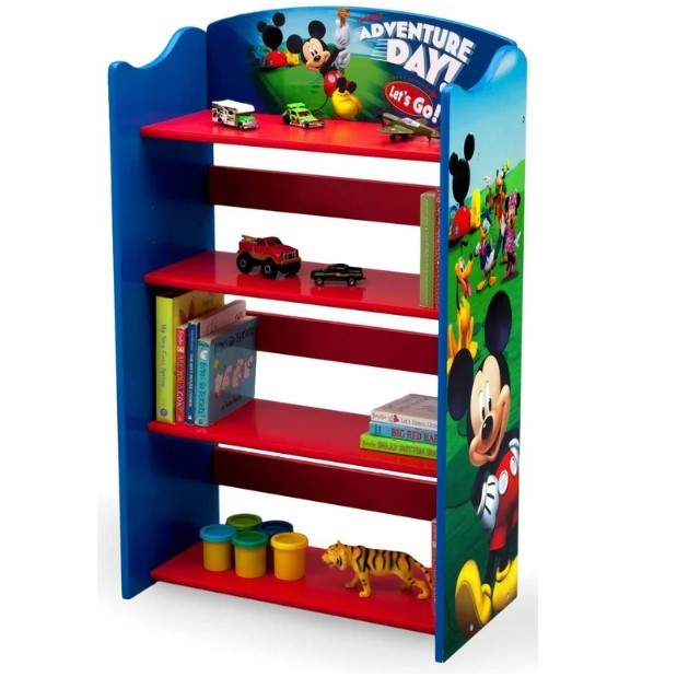 כוננית ספרים לילדים בגובה 84 סמ ממותגת דיסני דגם מיקי מאוס