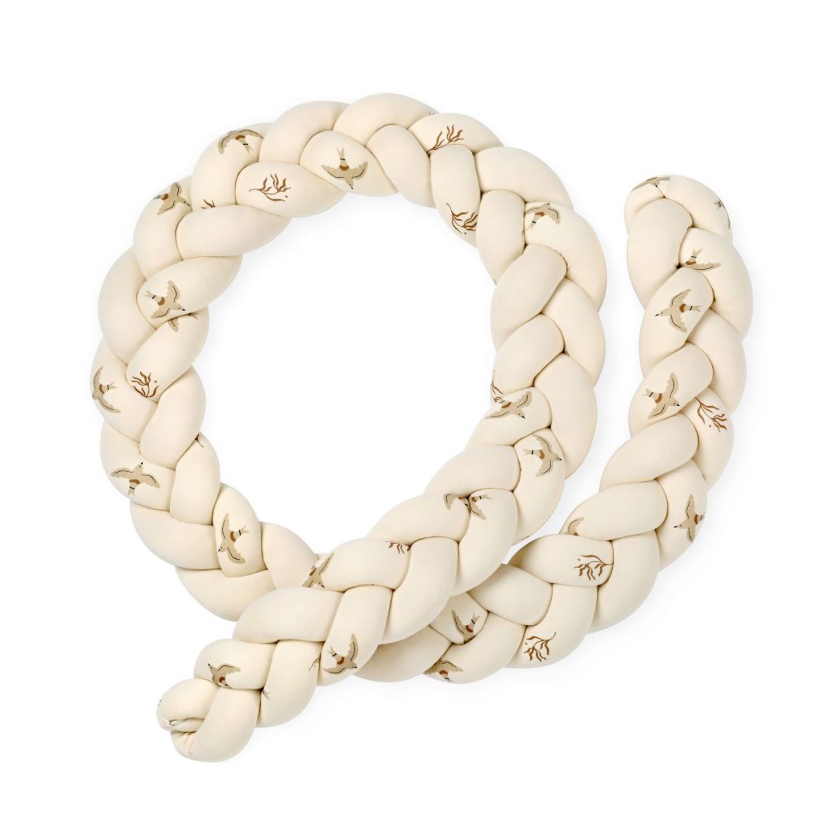 כרית נחשוש צמה קלועה דגם ציפורים נודדות מודפס